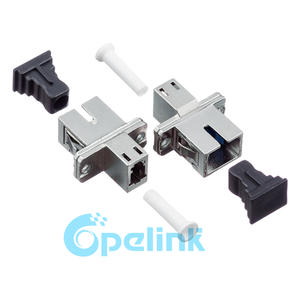 LC/UPC to SC/UPC Hybrid Optical Fiber Adapter, metal housing, singlemode Simplex Hybrid Adapter, flanged type
