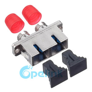 FC/UPC to SC/UPC Hybrid Optical Fiber Adapter, metal housing, singlemode Duplex Hybrid Fiber Adapter, flanged type