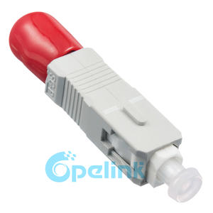ST Female to SC Male Hybrid Adapter, Multimode Simplex SC-ST Plug-in Optical Fiber Adapter