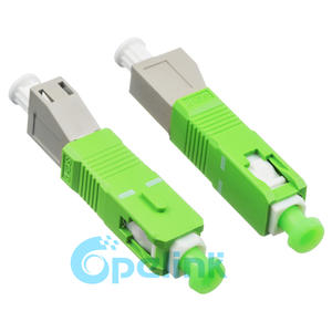 LC to SC/APC Fiber Optic Hybrid Adaptor, Multimode Simplex LC Female to SC/APC Male Plug-in Fiber Adapter