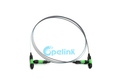 MPO Fiber jumper: 12 Fibers Bare Ribbon MPO to MPO Fiber Optic Patch Cables, Singlemode