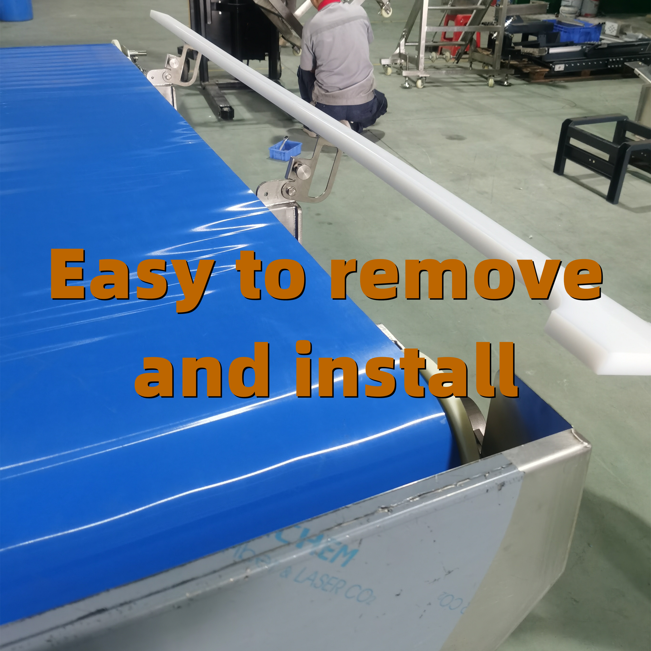Easy to Remove and Install PU Flat Belt Conveyor