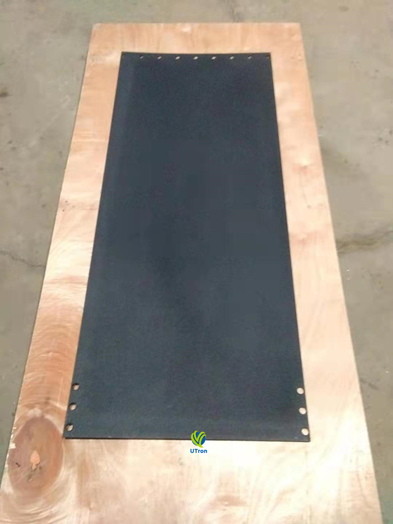 MMO Coated Titanium Anodes Sheet 800 x 600 mm for O2 evolution