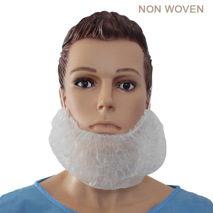 disposable beard cover with elastic Non Woven Disposable PP Beard Cover Beardnet Beard net 