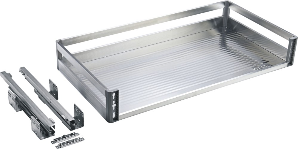 Stainless steel drawer basket with soft-closing H1KGS008D/E/F/G
