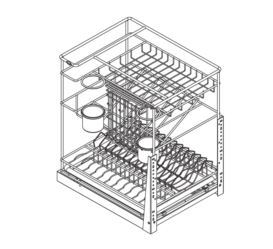 Multifunctional drawer basket PTJ025E