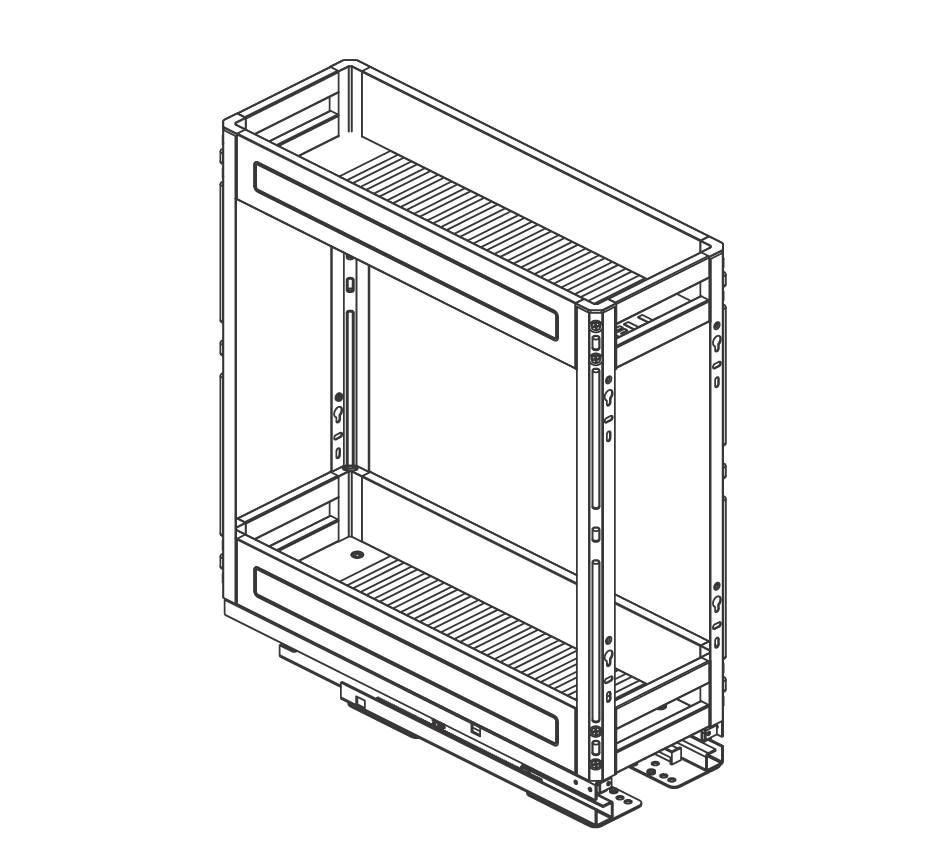 Soft-closing stainless steel drawer basket H1KGS023B
