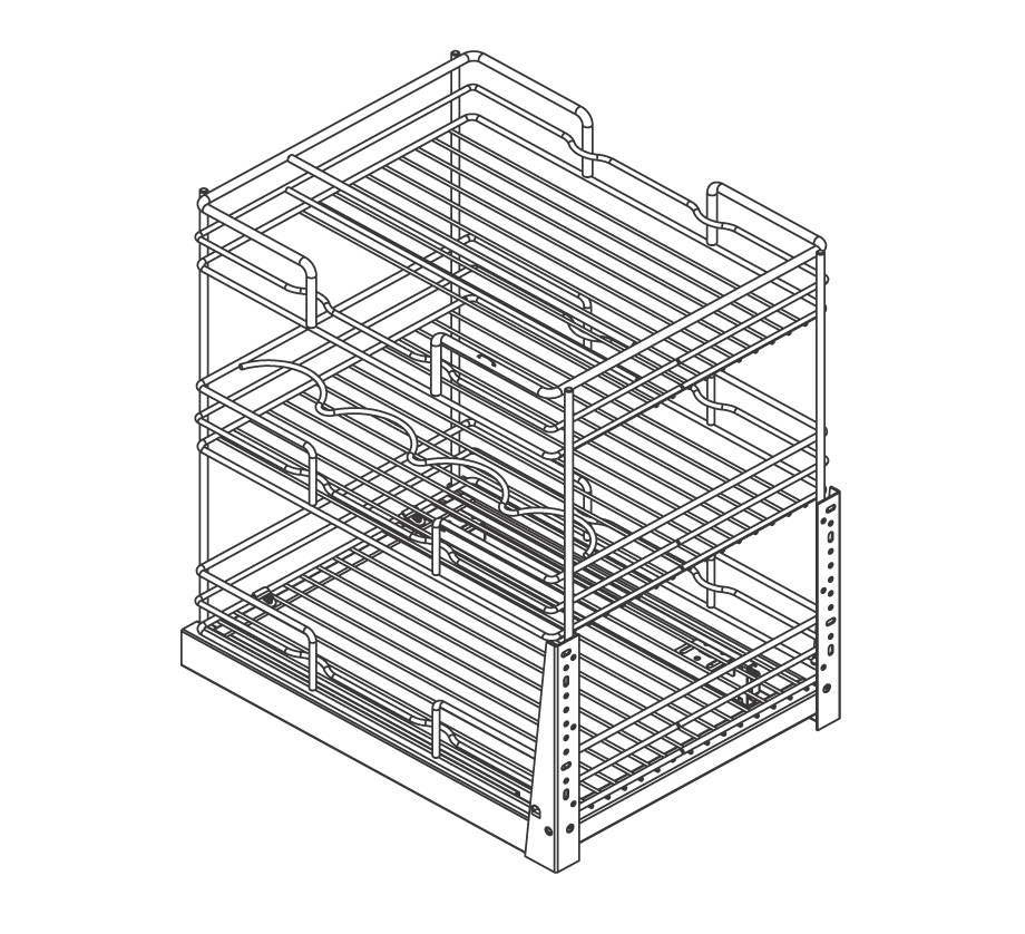 Kitchen wire basket PTJ010 | pull-out basket
