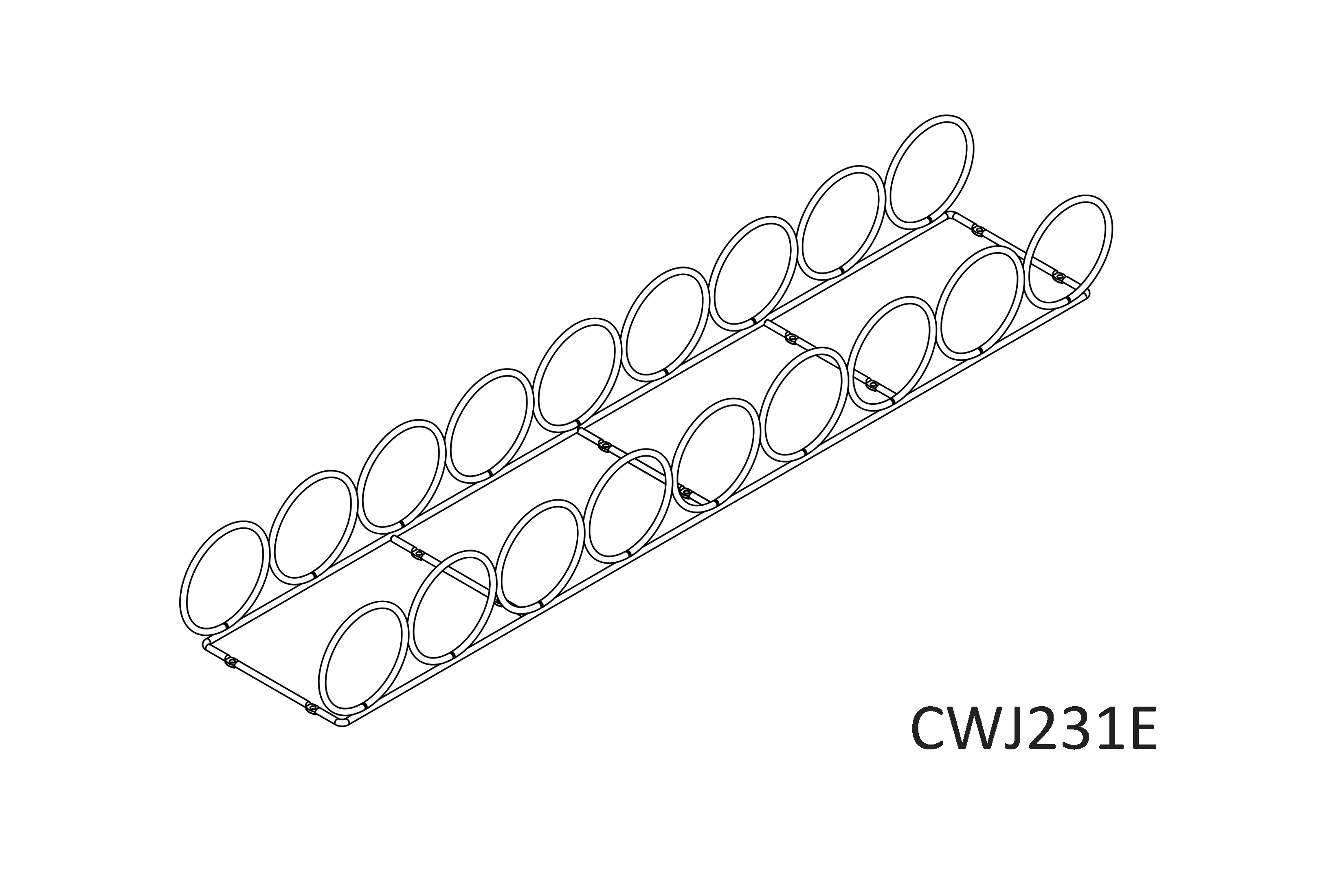 Side mounted wine rack CWJ231D/E