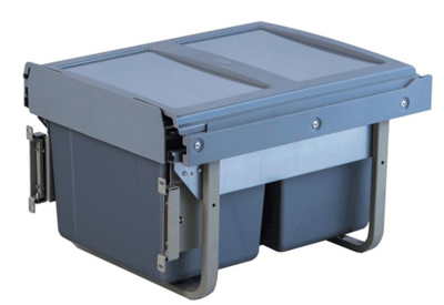 Trash cans (2x15L) sliding waste bins CLG027C