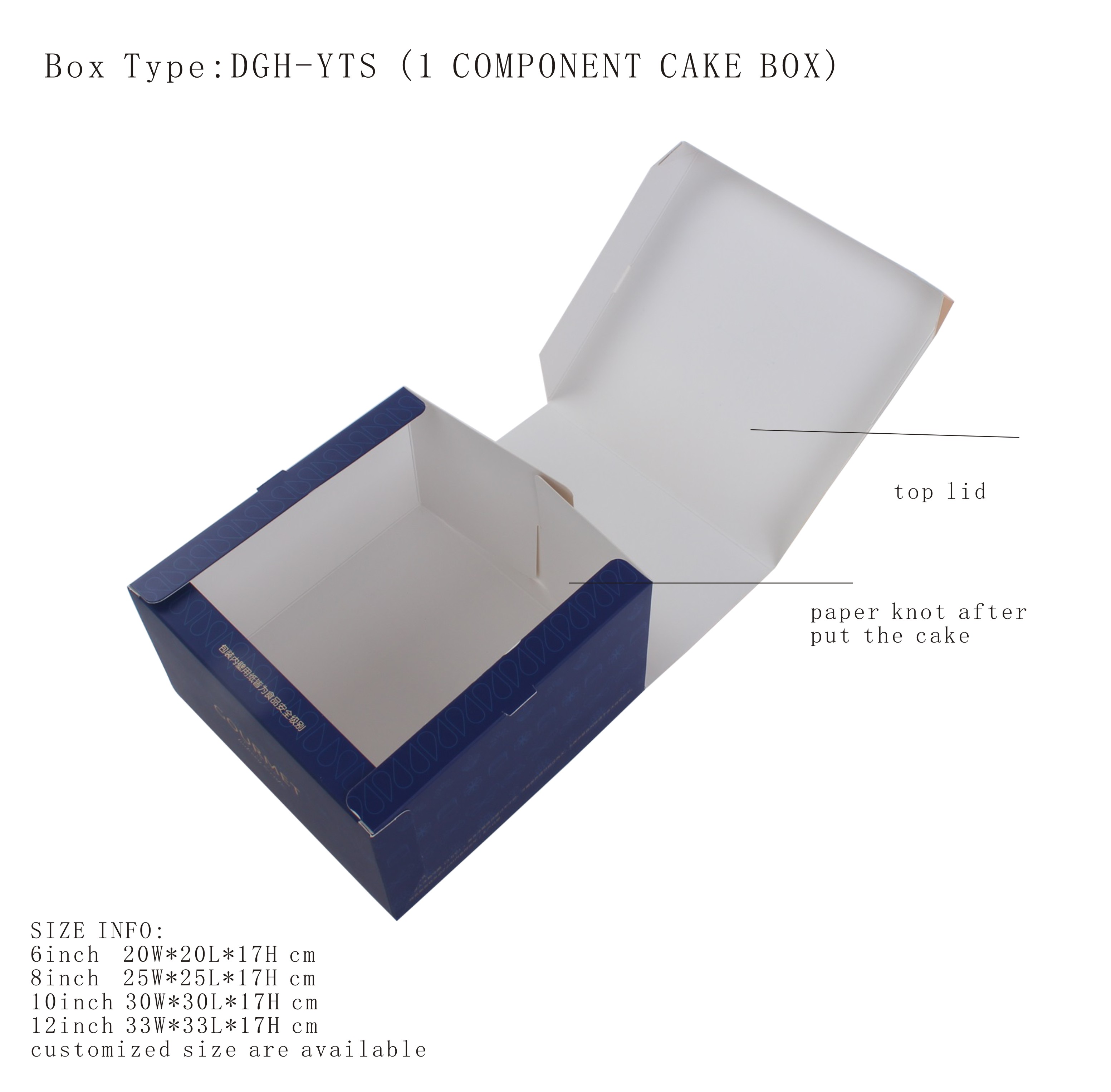 foldable icecream cake box with ice bag assorted
