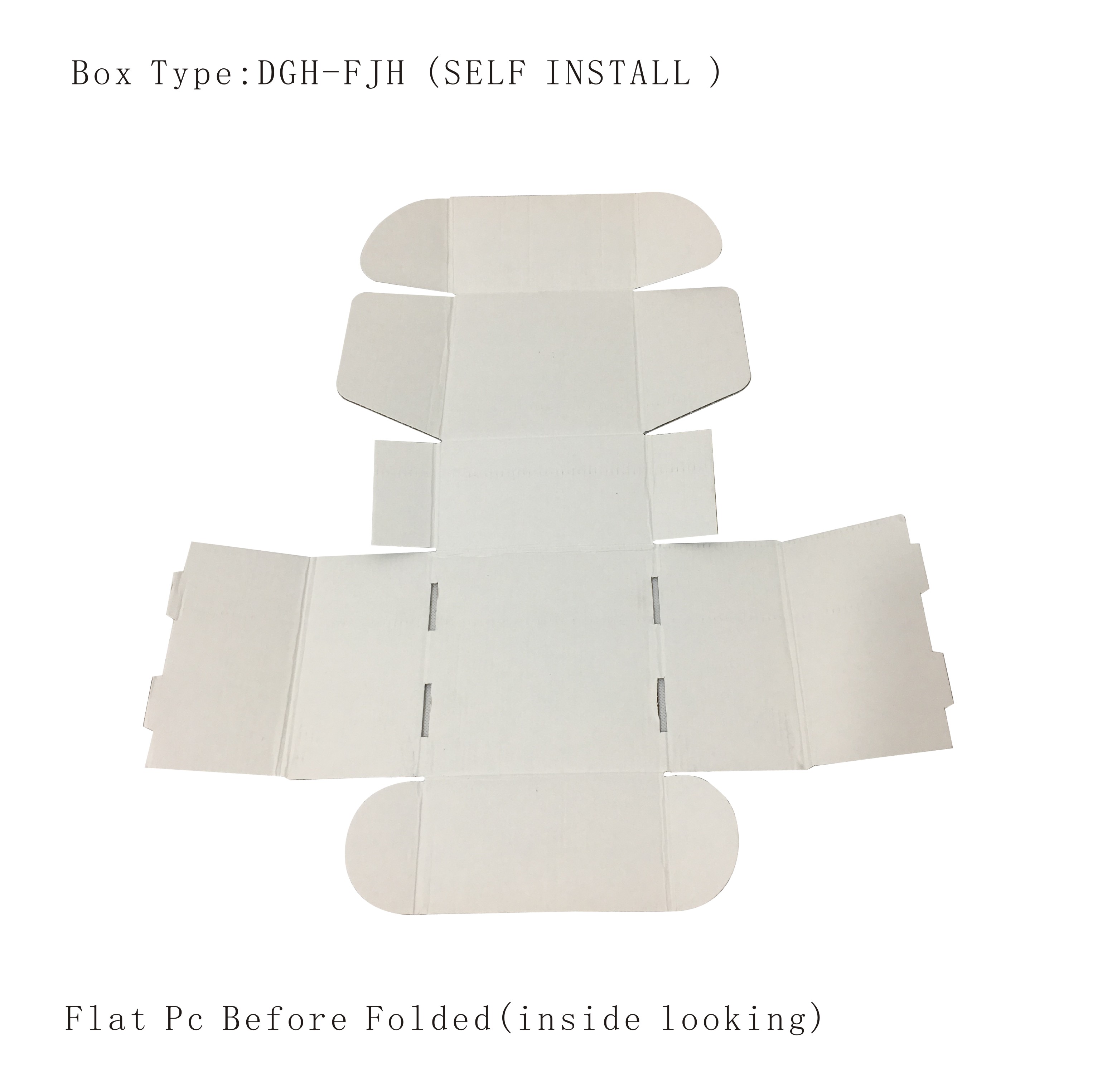 self-fold corrugate cake box from one flat board folded