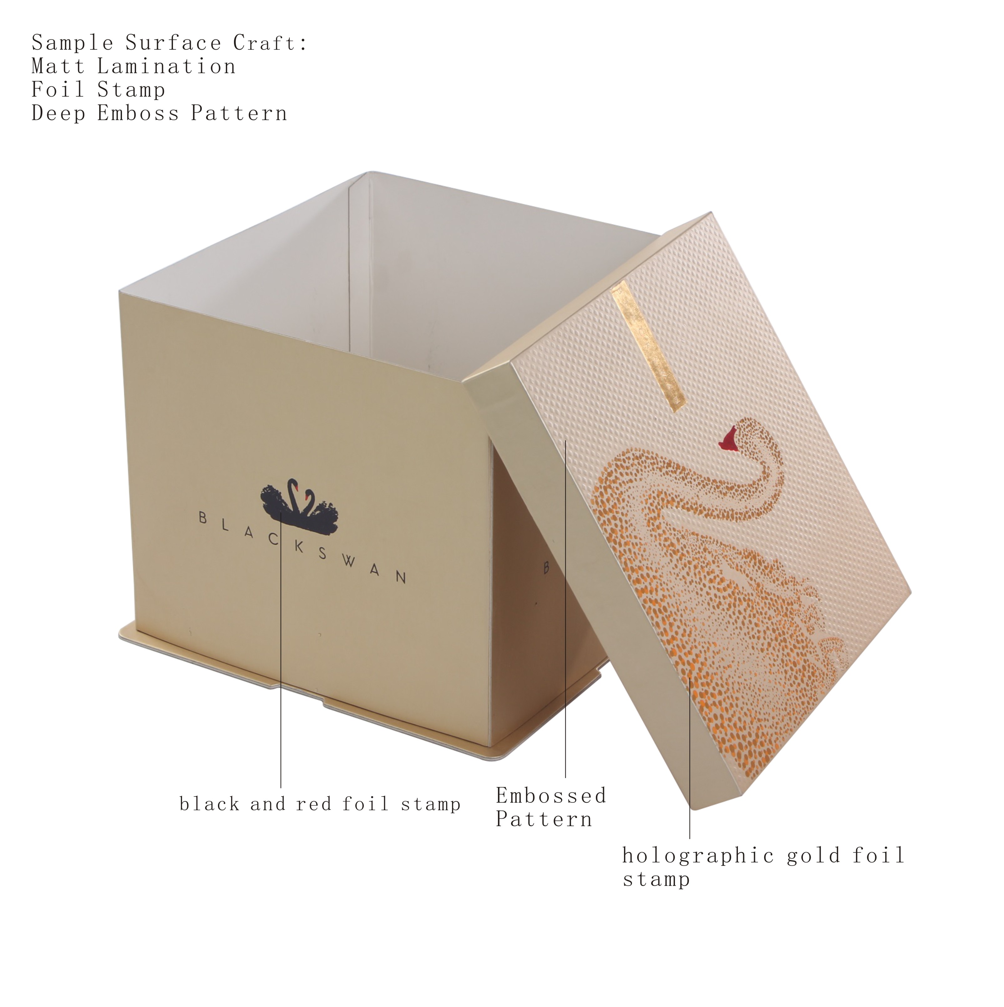 Gift gold Cake Box with lid,milldle paper wrap,bottom and cake tray 