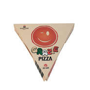 logo printing customize single layer food grade cardboard triangle shape pizza box for sliced pizza