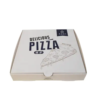 logo printing customize single layer food grade cardboard pizza box 