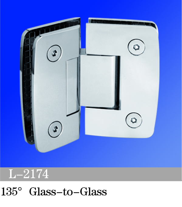 Standard Duty Shower Hinges 135° Glass-to-Glass L-2174