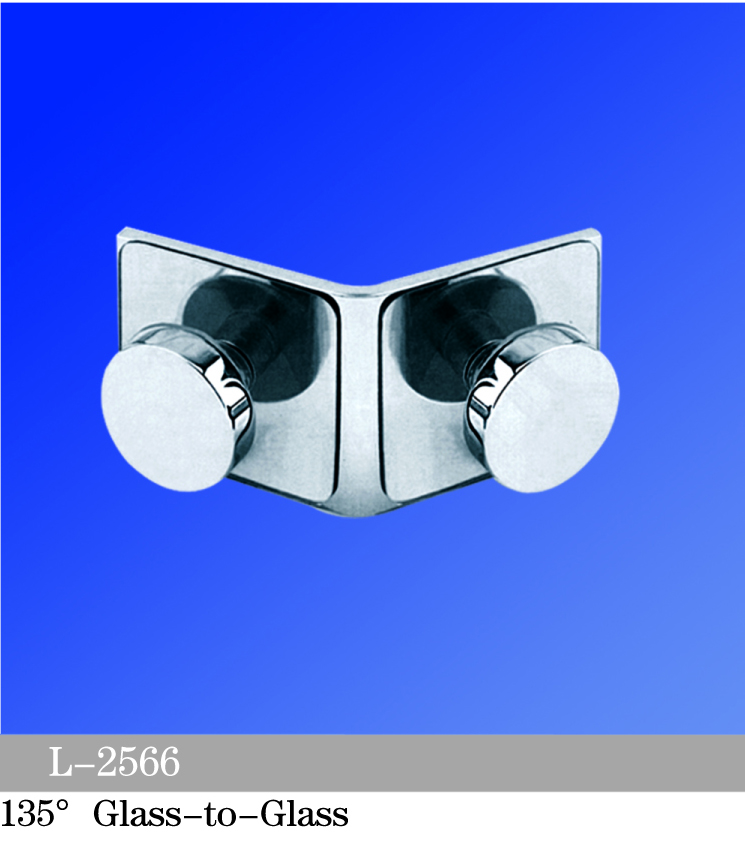 Beveled Edge Shower Glass Clamps 135° Glass-to-Glass L-2566