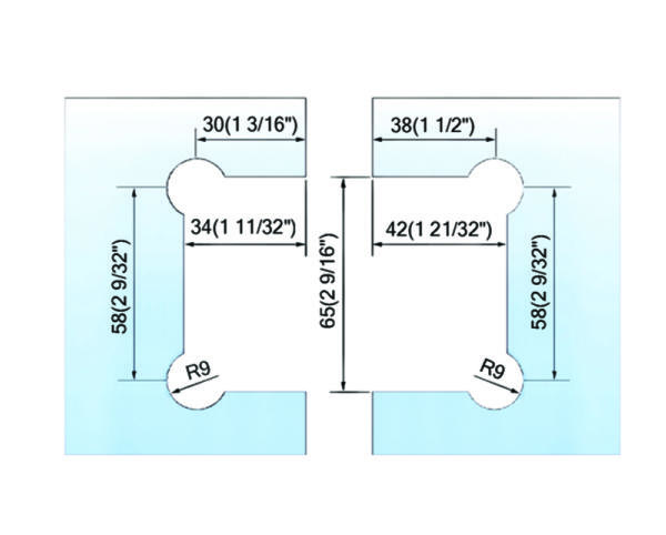 Standard Duty Shower Hinges Glass to Glass 135° Glass Clamp Customized  Door Hinge Glass Hardware L-2104