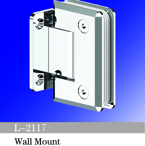 Wall Mount Standard Duty Shower Hinges Wall to Glass Full Back Plate Shower Door Hinge L-2117