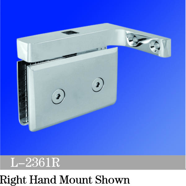 Pivot Shower  Hinges Right Hand Mount Shown Offset Bracket Wall Mount Solid Brass Hinge L-2361R