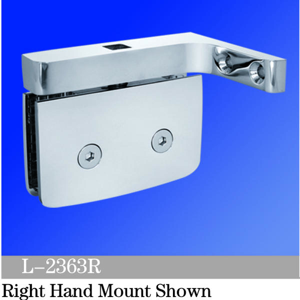 Pivot Shower  Hinges Right Hand Mount Shown Offset Bracket Wall Mount Glass Glass Clip L-2363R