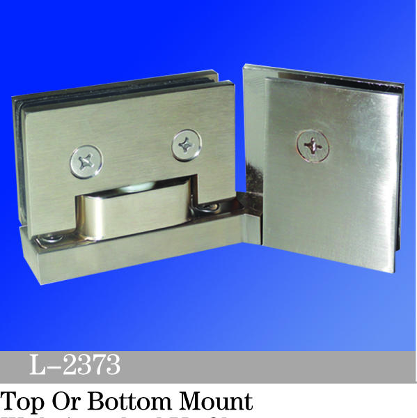 Pivot Shower  Hinges Top Or Bottom Mount Glass Door Hinge With Attached U Clamp L-2373