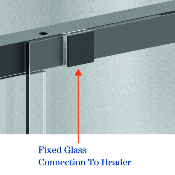 Aluminium Sliding Door System Shower Hardware Glass Door Rail System S016