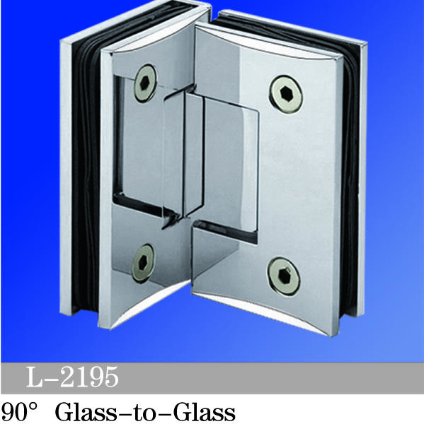 Standard Duty Shower Hinges Glass to Glass 90 Degree Frameless Shower Door Hinge L-2195