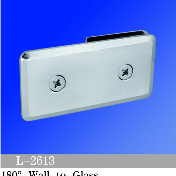 Beveled Edge Shower Glass Clamps Wall To Glass 180 Degree L-2613
