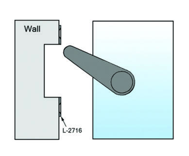 Shower door header kits accessories Glass Hardware Wholesale L-2715AL/R