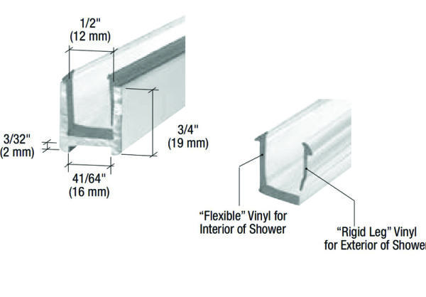 Shower Door Header Kits Accessories Aluminium Profile Wall Mount Doorframe L-2961A