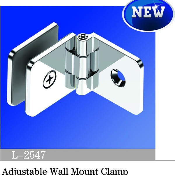 Beveled Edge Shower Glass Clamps Adjustable Wall Mount Clamp L-2547