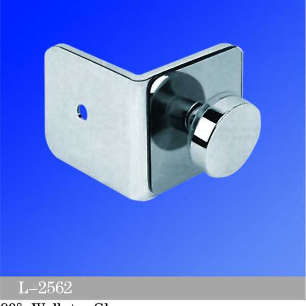 Beveled Edge Shower Glass Clamps 90° Wall-to-Glass L-2562