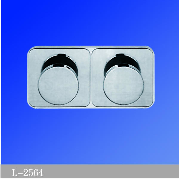 Beveled Edge Shower Glass Clamps 180° Glass-to-Glass L-2564