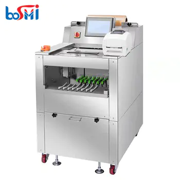 Fully automatic food vegetable fruit meat cling film wrapping packing machine