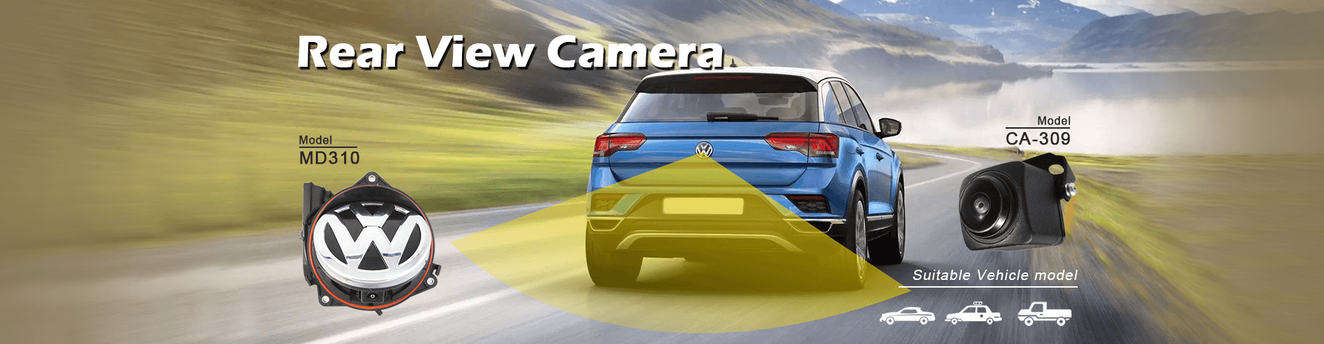 Câmeras traseiras de alta qualidade para veículos de passageiros