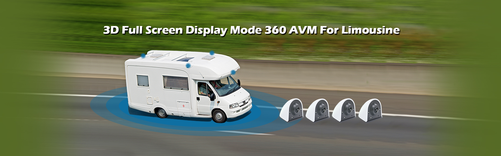 Полноэкранный режим 3D 360 AVM для лимузина