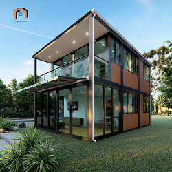 Luxury Two Storey Garden Prefabricated Light Steel House