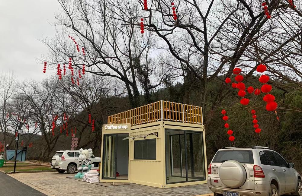Customized Street Coffee Shop Container House in Chinese Cities