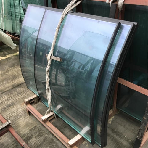 Wholesale 8mm+12a+8mm clear reflective safety toughened safety curved glass for curtain wall
