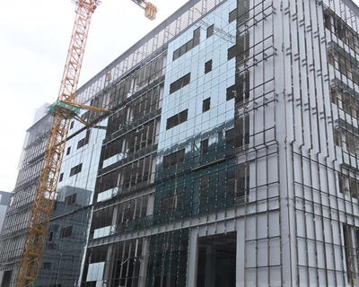 5mm clear tempered glass+9a+5mm low e glass curtain wall insulated glass with insert U aluminum unit