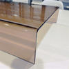Factory price bronze 15mm decorative bent glass table for office meeting room