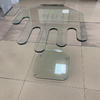 Customize shape 19mm clear decorative bent glass table for interior deoration