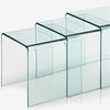 Customize shape 19mm clear decorative bent glass table for interior deoration