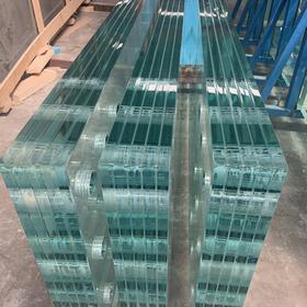 Custom made safety 33.04mm 10mm+1.52pvb+10mm+1.52pvb+10mm low iron tempered laminated glass for wall panel and shop front glass