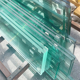 Custom size safety 25.52mm 12mm+1.52mm PVB+12mm clear tempered toughened laminated glass for commercial building