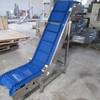 plastic conveyor belt | Blue Belt Conveyor Machinery For Food Processing Inclined Belt Conveyor