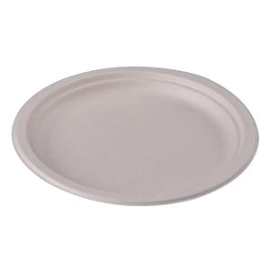 biodegradable tableware | Hot Selling 9 Inch Biodegradable Round Sugarcane Bagasse Plate