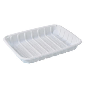 8 inch Rectangle Biodegradable Tableware Food Packaging Corn Starch Tray