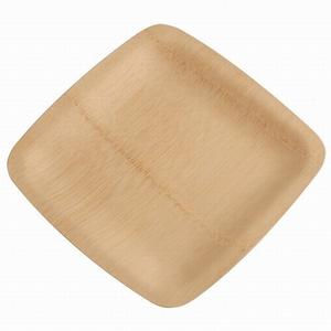 3.5 Inch Biodegradable Compostable Dinner Set Solid Bamboo Square Plate